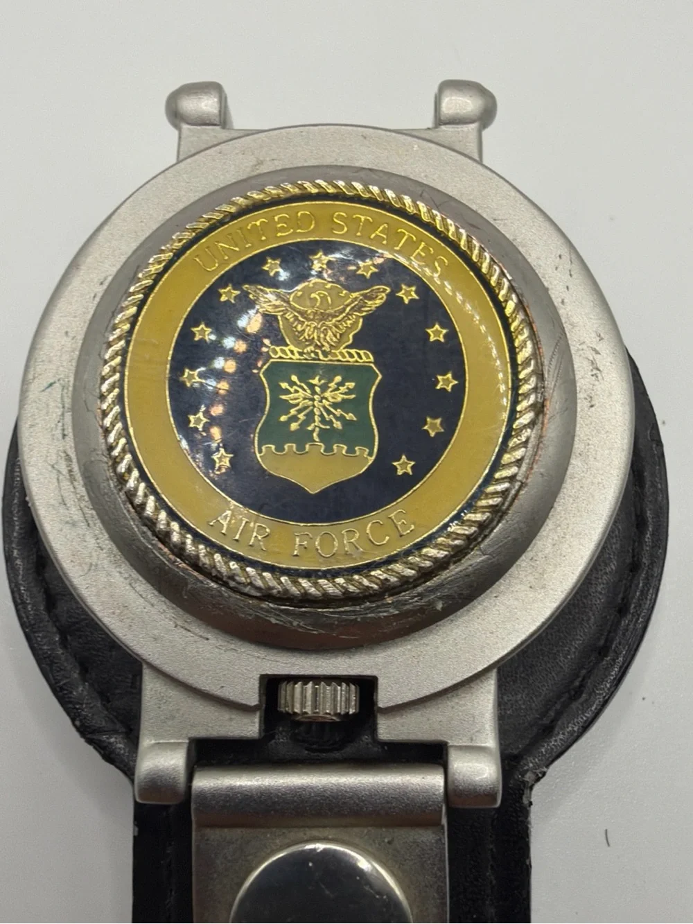 US Air Force Belt/Pocket Watch, Straight Arrow, Japan Quartz, New Battery